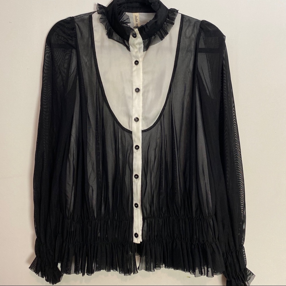 Tuxedo Women’s Button Down Top - image 1